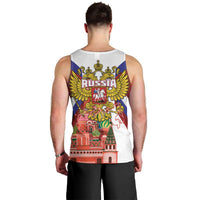 Russia Day Men Tank Top Coat Of Arms With Saint Basil's Cathedral