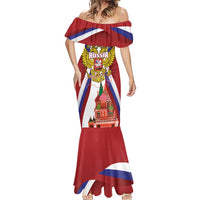Russia Day Mermaid Dress Coat Of Arms With Saint Basil's Cathedral