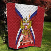 Russia Day Quilt Coat Of Arms With Saint Basil's Cathedral