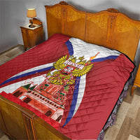 Russia Day Quilt Coat Of Arms With Saint Basil's Cathedral