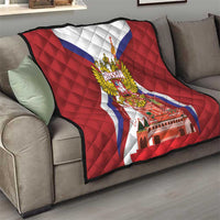 Russia Day Quilt Coat Of Arms With Saint Basil's Cathedral