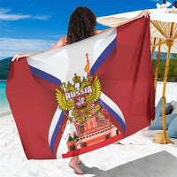 Russia Day Sarong Coat Of Arms With Saint Basil's Cathedral