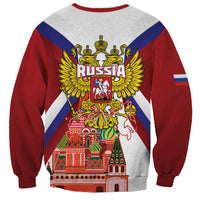 Russia Day Sweatshirt Coat Of Arms With Saint Basil's Cathedral