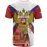 Russia Day T Shirt Coat Of Arms With Saint Basil's Cathedral