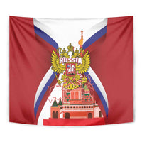 Russia Day Tapestry Coat Of Arms With Saint Basil's Cathedral