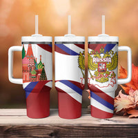 Russia Day Tumbler With Handle Coat Of Arms With Saint Basil's Cathedral