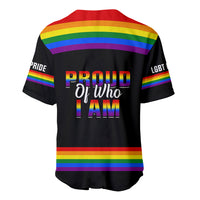 Pride Month LGBT Baseball Jersey Proud Of Who I Am Black - Wonder Print Shop