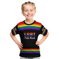 Pride Month LGBT Kid T Shirt Proud Of Who I Am Black - Wonder Print Shop