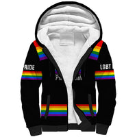 Pride Month LGBT Sherpa Hoodie Proud Of Who I Am Black - Wonder Print Shop