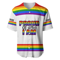 Pride Month LGBT Baseball Jersey Proud Of Who I Am White - Wonder Print Shop