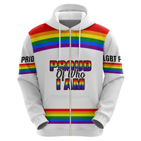Pride Month LGBT Hoodie Proud Of Who I Am White - Wonder Print Shop