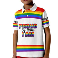 Pride Month LGBT Kid Polo Shirt Proud Of Who I Am White - Wonder Print Shop