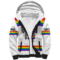 Pride Month LGBT Sherpa Hoodie Proud Of Who I Am White - Wonder Print Shop