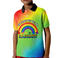 Pride Month LGBT Kid Polo Shirt In June We Wear Rainbow - Wonder Print Shop