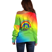 Pride Month LGBT Off Shoulder Sweater In June We Wear Rainbow - Wonder Print Shop