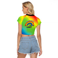 Pride Month LGBT Raglan Cropped T Shirt In June We Wear Rainbow - Wonder Print Shop