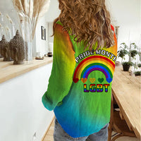 Pride Month LGBT Women Casual Shirt In June We Wear Rainbow - Wonder Print Shop