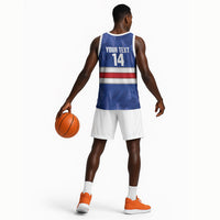 Cabo Verde Football 2026 Custom Basketball Jersey Forca Tubaroes Azuis