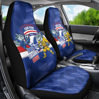 Cabo Verde Football 2026 Car Seat Cover Forca Tubaroes Azuis
