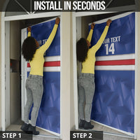 Cabo Verde Football 2026 Custom Door Cover Forca Tubaroes Azuis