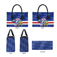 Cabo Verde Football 2026 Leather Bag Forca Tubaroes Azuis