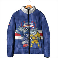 Cabo Verde Football 2026 Custom Padded Jacket Forca Tubaroes Azuis