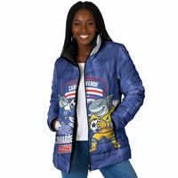 Cabo Verde Football 2026 Custom Padded Jacket Forca Tubaroes Azuis
