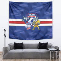 Cabo Verde Football 2026 Tapestry Forca Tubaroes Azuis