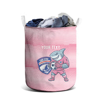 Cabo Verde Football 2026 Custom Laundry Basket Tubaroes Azuis Goalkeeper Pink Jersey