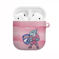 Cabo Verde Football 2026 Custom AirPods Case Tubaroes Azuis Goalkeeper Pink Jersey