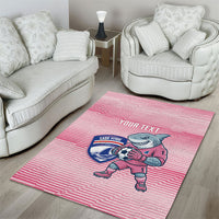 Cabo Verde Football 2026 Custom Area Rug Tubaroes Azuis Goalkeeper Pink Jersey