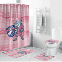 Cabo Verde Football 2026 Custom Bathroom Set Tubaroes Azuis Goalkeeper Pink Jersey