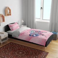 Cabo Verde Football 2026 Custom Bedding Set Tubaroes Azuis Goalkeeper Pink Jersey