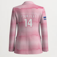 Cabo Verde Football 2026 Custom Blazer Tubaroes Azuis Goalkeeper Pink Jersey