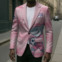 Cabo Verde Football 2026 Custom Blazer Tubaroes Azuis Goalkeeper Pink Jersey