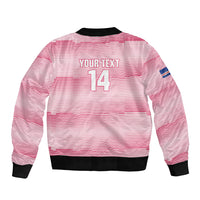 Cabo Verde Football 2026 Custom Bomber Jacket Tubaroes Azuis Goalkeeper Pink Jersey