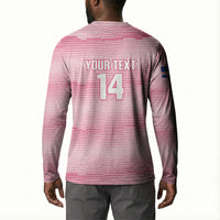 Cabo Verde Football 2026 Custom Button Sweatshirt Tubaroes Azuis Goalkeeper Pink Jersey