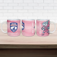 Cabo Verde Football 2026 Custom Ceramic Mug Tubaroes Azuis Goalkeeper Pink Jersey