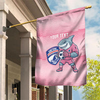Cabo Verde Football 2026 Custom Garden Flag Tubaroes Azuis Goalkeeper Pink Jersey