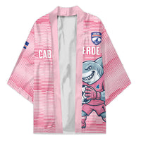 Cabo Verde Football 2026 Custom Kimono Tubaroes Azuis Goalkeeper Pink Jersey