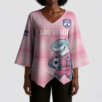 Cabo Verde Football 2026 Custom Kimono Sleeve Blouse Tubaroes Azuis Goalkeeper Pink Jersey