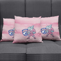 Cabo Verde Football 2026 Custom Pillow Cover Tubaroes Azuis Goalkeeper Pink Jersey