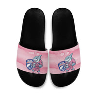 Cabo Verde Football 2026 Custom Slide Sandals Tubaroes Azuis Goalkeeper Pink Jersey