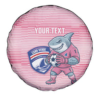 Cabo Verde Football 2026 Custom Spare Tire Cover Tubaroes Azuis Goalkeeper Pink Jersey