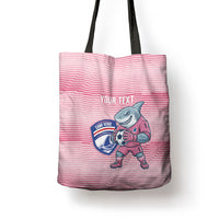Cabo Verde Football 2026 Custom Tote Bag Tubaroes Azuis Goalkeeper Pink Jersey