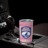 Cabo Verde Football 2026 Custom Tumbler Cup Tubaroes Azuis Goalkeeper Pink Jersey