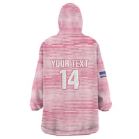 Cabo Verde Football 2026 Custom Wearable Blanket Hoodie Tubaroes Azuis Goalkeeper Pink Jersey