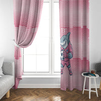 Cabo Verde Football 2026 Custom Window Curtain Tubaroes Azuis Goalkeeper Pink Jersey