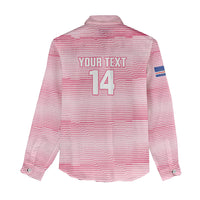 Cabo Verde Football 2026 Custom Women Casual Shirt Tubaroes Azuis Goalkeeper Pink Jersey