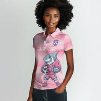 Cabo Verde Football 2026 Custom Women Polo Shirt Tubaroes Azuis Goalkeeper Pink Jersey